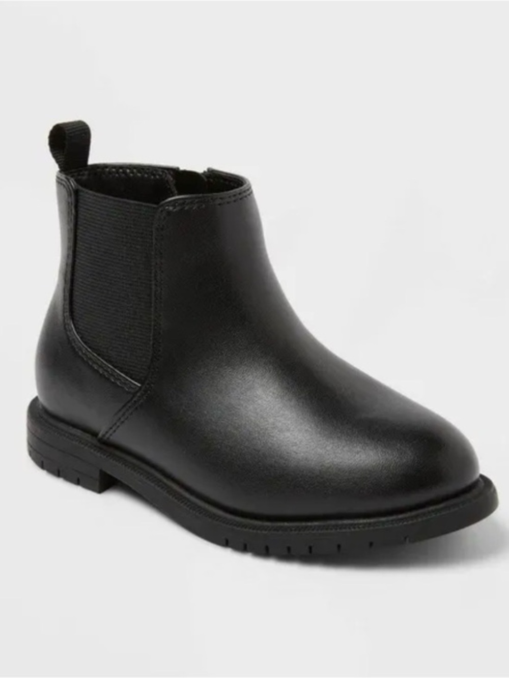 New Cat & Jack Chelsea Boots Side Zip Black Size 13 NWT